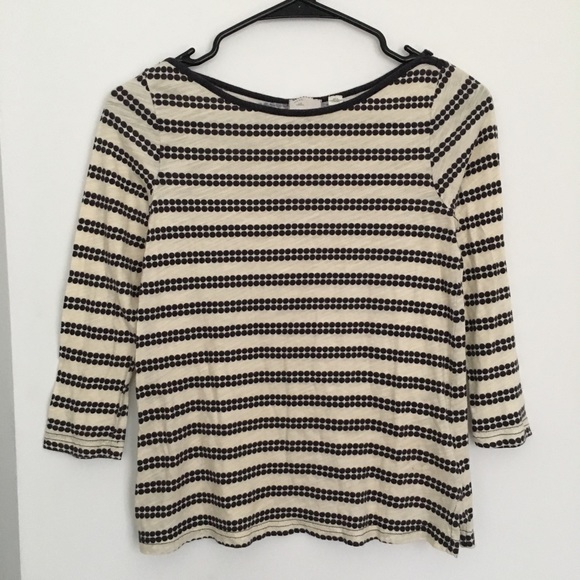 POSTMARK | Polka Dot Boatneck 3/4 Sleeve Tee Shirt - Picture 2 of 8